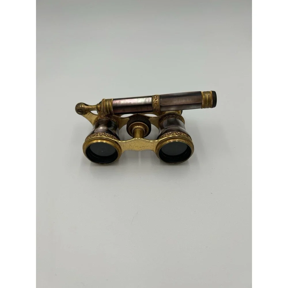 Opera Glasses J. F. M. Paris Mother of Pearl and Brass Pre-1930 France